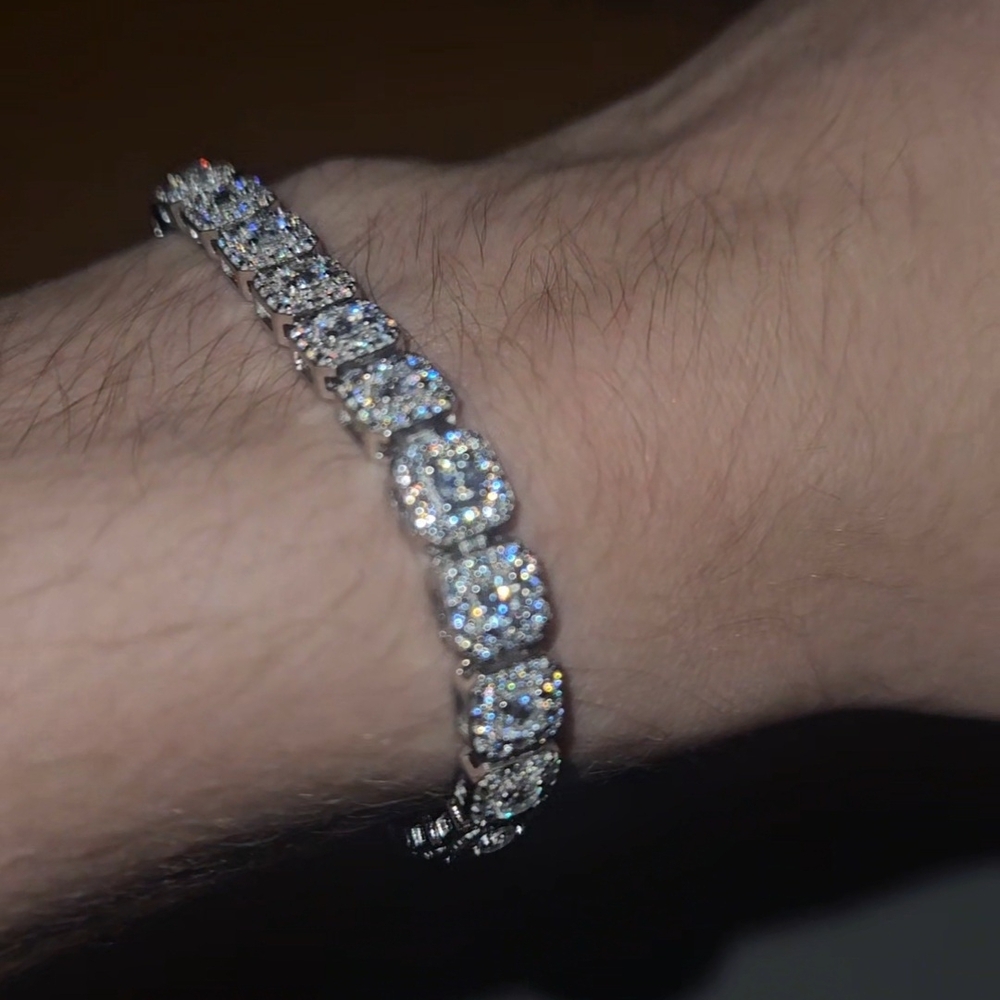 Elegant Silver and Diamond Bracelet
